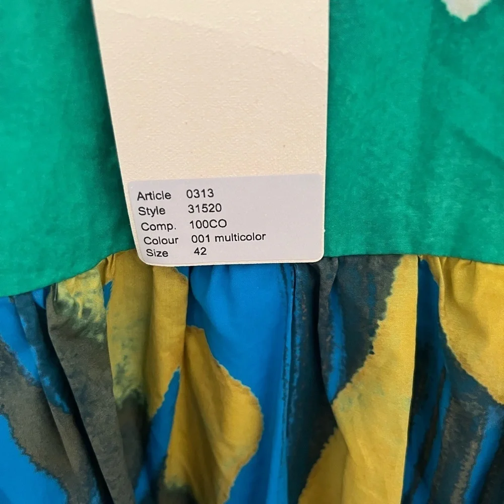 Odeeh Tuckernuck Multicolor Watercolor Maxi Dress NWT 42 - Picture 9 of 11